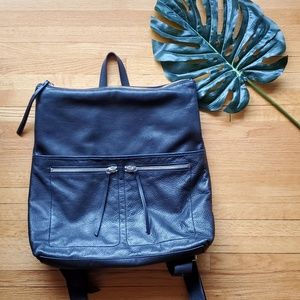 Black Genuine Leather Backpack